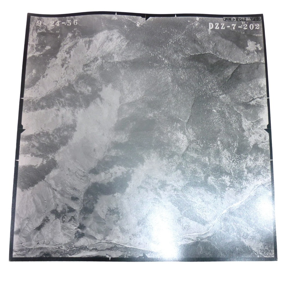 Vintage 1956 Aerial Photograph Mountain Terrain Topography Print DZZ-7-202 9x9